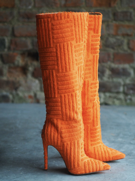 bottes - orange - éponge