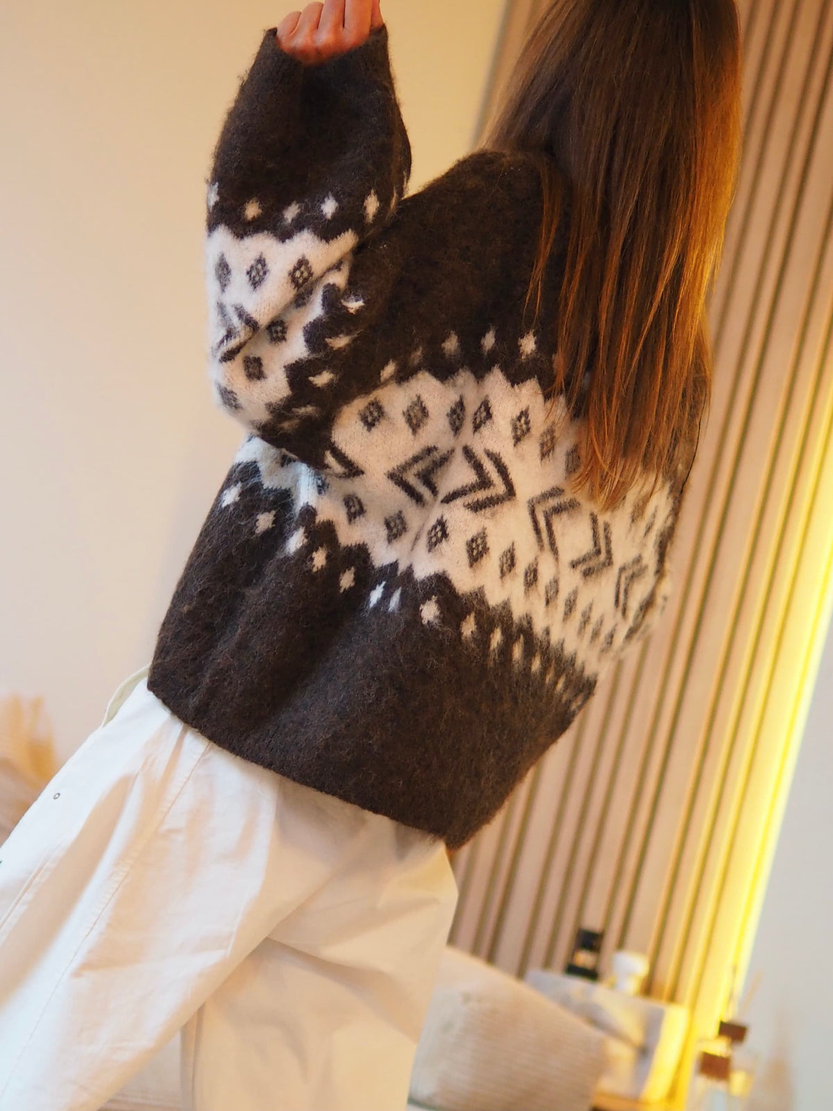 Gilet marron écru. Double zippe.