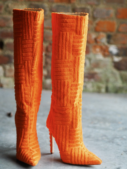 bottes - orange - éponge